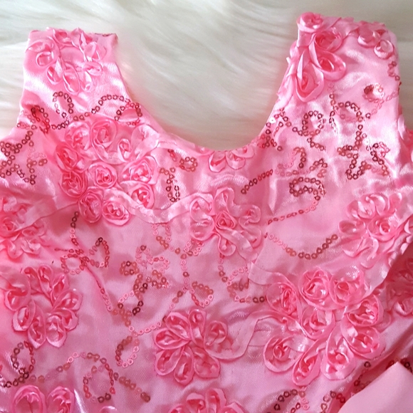 Princess Expressions Pink Sequin & Ribbon Applique Ballet Costume Baby 6-12 Mth - Picture 4 of 13